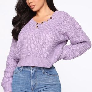 Tripped on Your Love Lavender Sweater